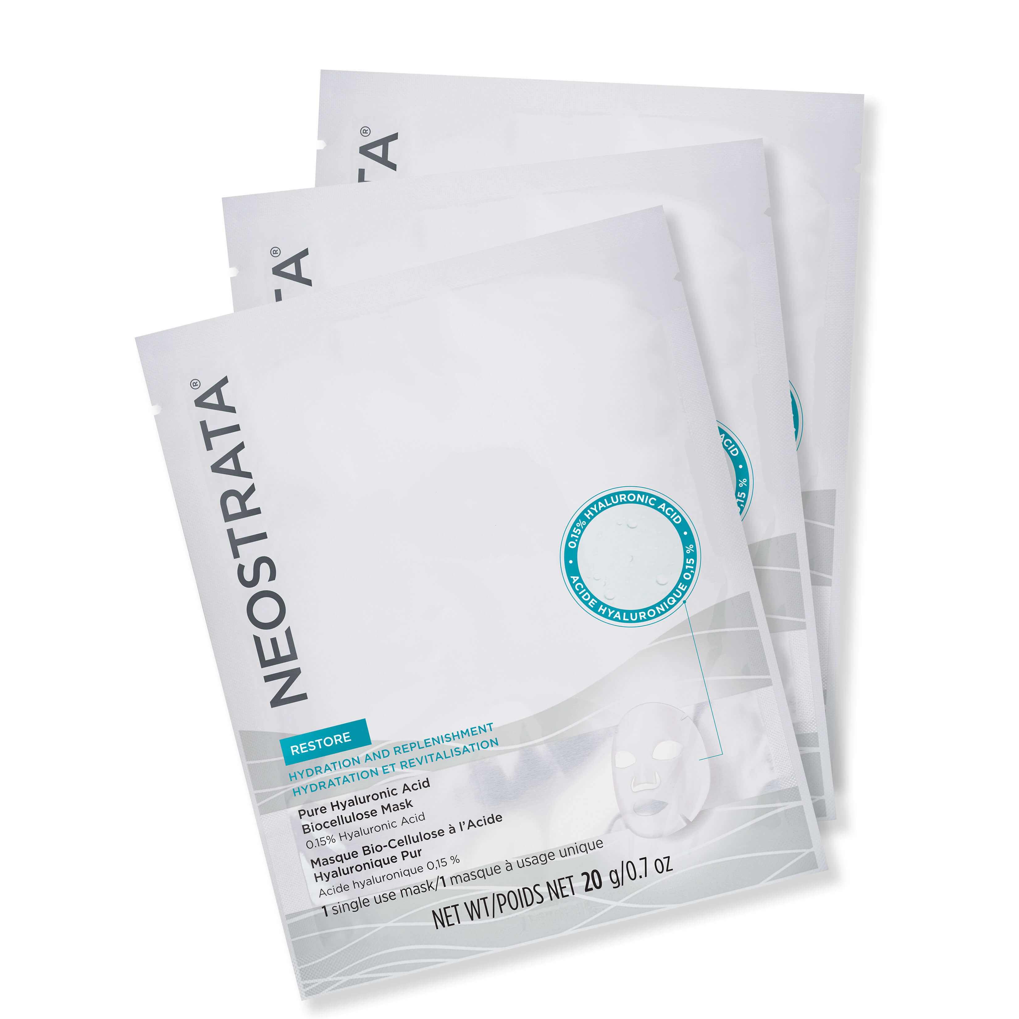 NeoStrata Pure Hyaluronic Acid Biocellulose Mask 3 Pack | Derived From Nourishing Coconut Water, This Biocellulose Mask Is Filled With 0 | Anti-Aging